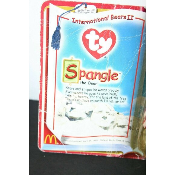 TY Beanie Baby 1999 International Bears II Osito Spangle McDonald's LOT (2) - Picture 7 of 12